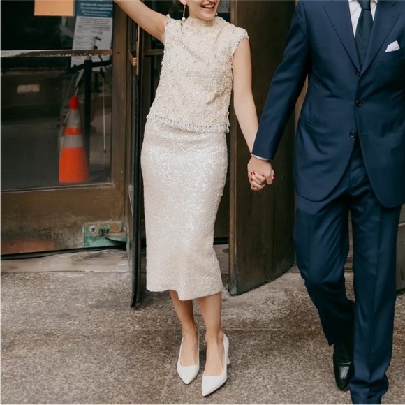 Vintage beaded bridal set - Picture 6 of 6